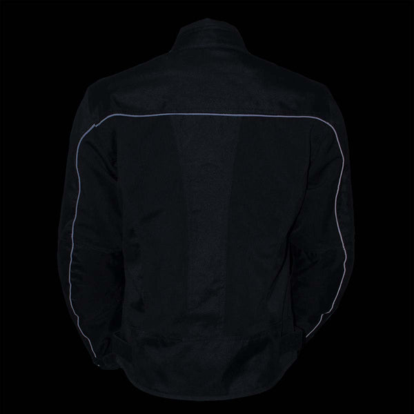 Milwaukee Leather Women's Shade Black Textile Motorcycle Jacket w/ CE Armor - MPL22706