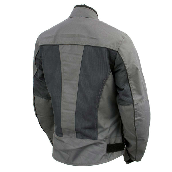Milwaukee Leather Women's Shade Black/Grey Textile Motorcycle Jacket w/ CE Armor - MPL22707