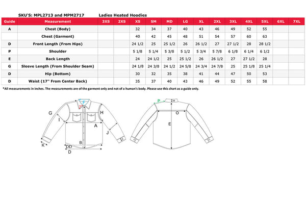 Nexgen Heat MPL2717DUAL Women's Grey Heated Hoodie w/ Dual Power Technology - Jacket for Winter w/ Battery Pack