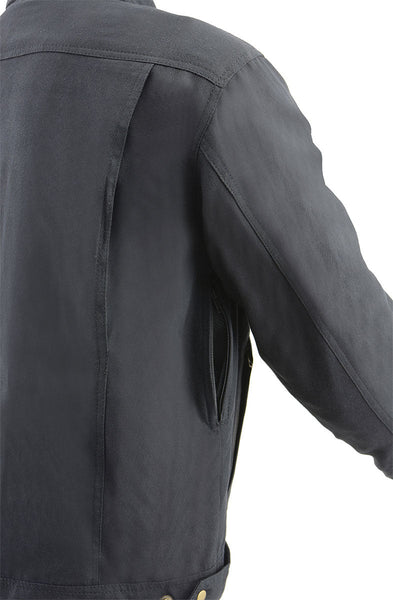 Milwaukee Leather MPM1623 Men's Black CE Armored Long Sleeve Biker Shirt Jacket Reinforced w/ Aramid Fibers