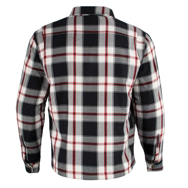 Milwaukee Leather MPM1635 Men’s Armored Riding Flannel – Full Aramid Fiber Lined, CE Shoulder/Elbow Armor
