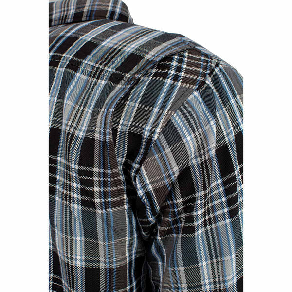 Milwaukee Leather MPM1636 Men’s Armored Riding Flannel – Full Aramid Fiber Lined, CE Shoulder/Elbow Armor