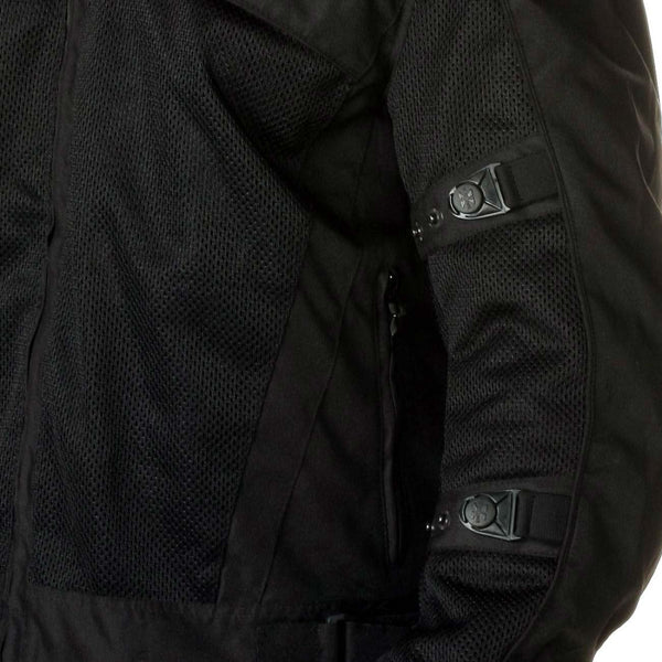 Milwaukee Leather Men's Devious Black Textile Motorcycle Jacket w/ CE Armor - MPM17025
