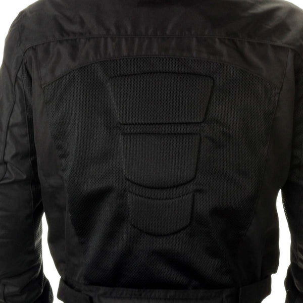 Milwaukee Leather Men's Devious Black Textile Motorcycle Jacket w/ CE Armor - MPM17025