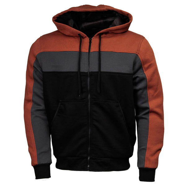 Milwaukee Leather Men's Streetguard Riding Hoodie - Aramid Reinforced with CE Shoulder and Elbow Armor - MPM1789