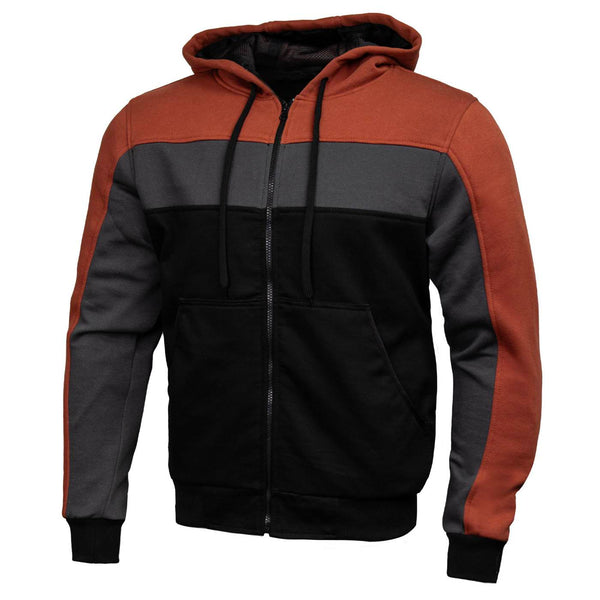Milwaukee Leather Men's Streetguard Riding Hoodie - Aramid Reinforced with CE Shoulder and Elbow Armor - MPM1789