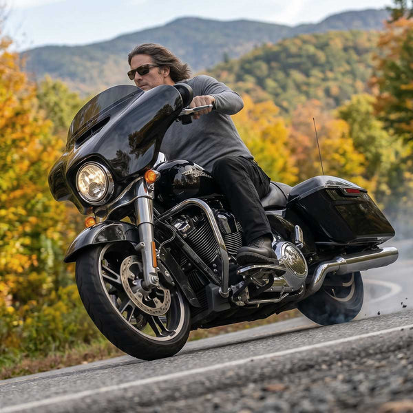 Milwaukee Leather MPM5591 Men's Republic Black CE Armored Motorcycle Denim Jeans Pants Reinforced w/ Aramid Fibers