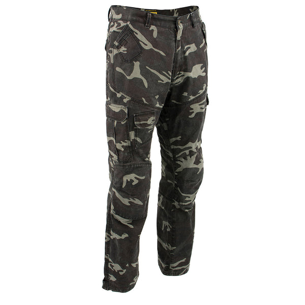 Milwaukee Leather MPM5593 Men's Camo CE Armored Motorcycle Denim Jeans Pants Reinforced w/ Aramid Fibers