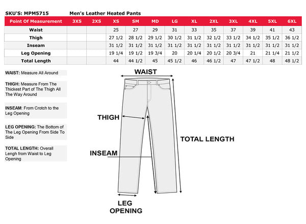 NexGen Heat MPM5720DUAL Men Black Winter Thermal Heated Pants for Ski - Riding  Winter Cold Weather Outdoors