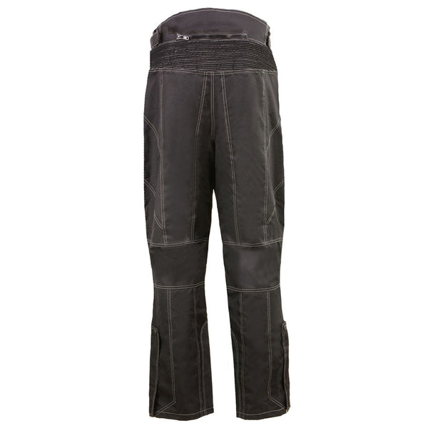 Milwaukee Leather MPM5729 Men's Black Tri-Tex Fabric Motorcycle Rider Pants w/ CE Armor Protection