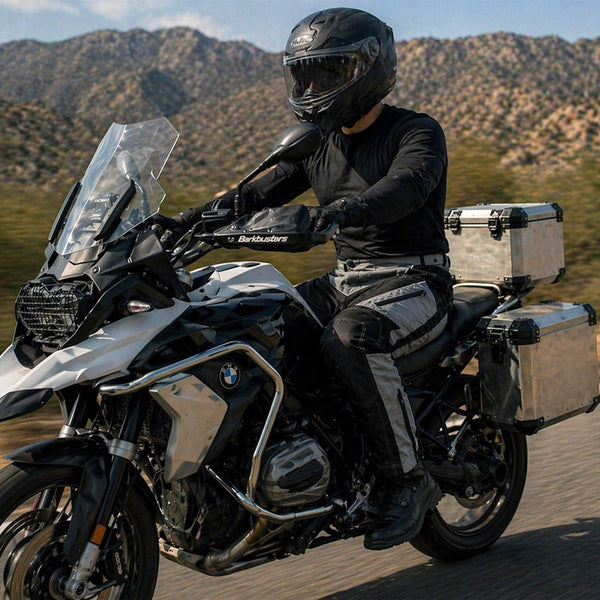 Milwaukee Leather MPM5730 Men's Black and Grey Tri-Tex Fabric Motorcycle Rider Pants w/ CE Armor Protection