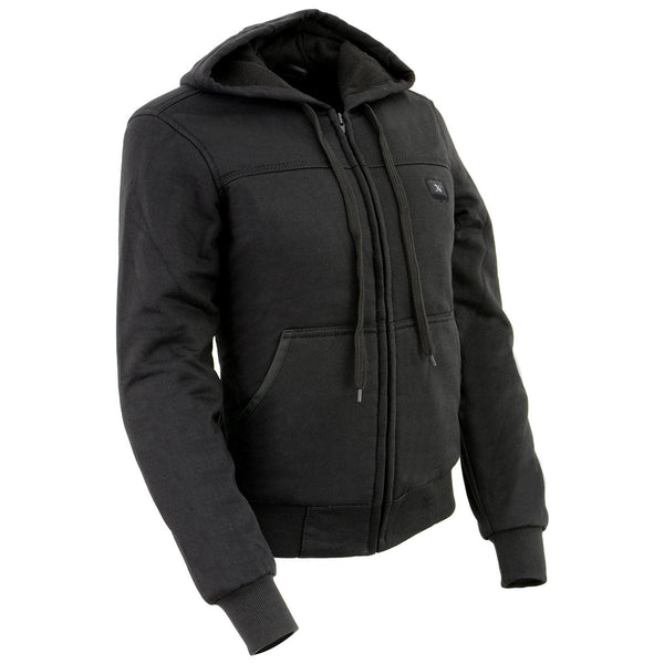 NexGen Heat Women’s Black Heated Hoodie Jacket, – Front Zipper Insulated Thermal Wear