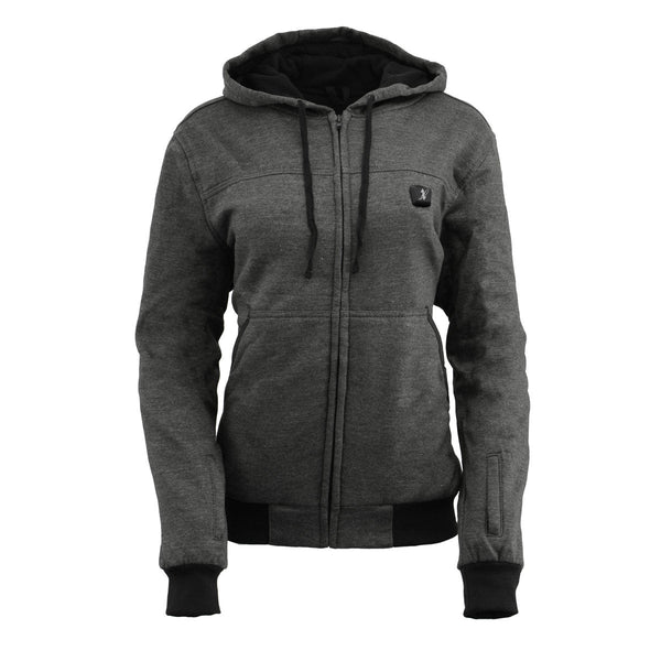 Nexgen Heat MPL2717DUAL Women's Grey Heated Hoodie w/ Dual Power Technology - Jacket for Winter w/ Battery Pack