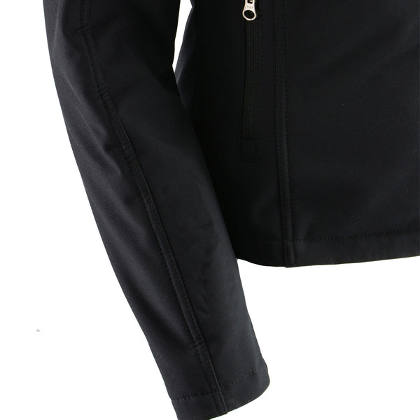 Nexgen Heat NXL2760SET Women's ‘Storm’ Black Soft Shell Zipper Front Heated Jacket (Included 10000mAh Battery Pack)