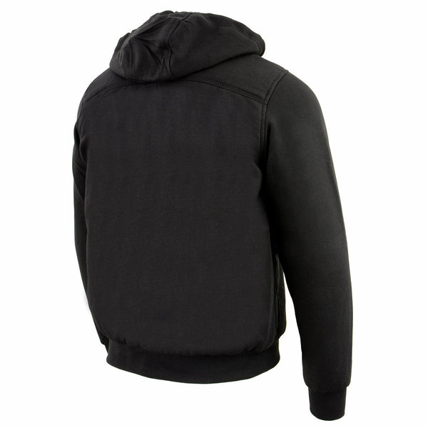 Nexgen Heat Men’s Black Heated Hoodie Jacket – Winter Motorcycle Riding Gear for Cold Outdoors MPM1713SET
