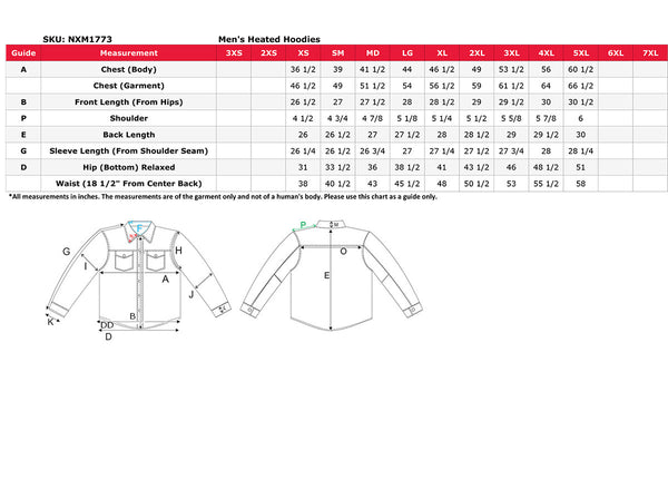 Nexgen Heat MPM1773SET Men's Heated High Visibility Work Hoodie, Neon Green Hi Vis Reflective Hoodie w/ Battery