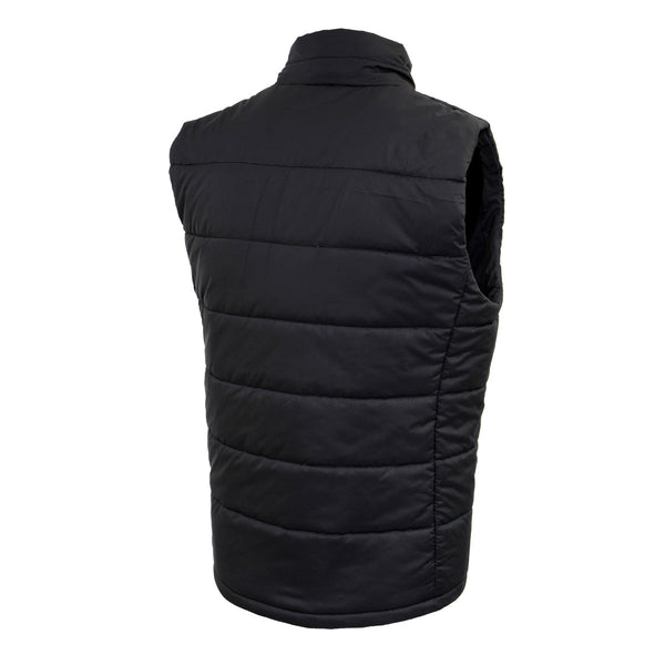 NexGen NXM3301SET Men's 'Puffed' Black Heated Textile Vest (Rechargeable Battery Pack Included)