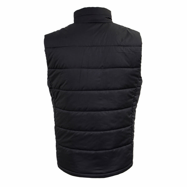 NexGen NXM3301SET Men's 'Puffed' Black Heated Textile Vest (Rechargeable Battery Pack Included)