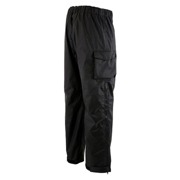 NexGen NXM5715SET Men's 'Torrid' Black Heated Textile Water Resistant Over Pants (Rechargeable Battery Pack Included)