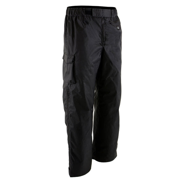 NexGen NXM5715SET Men's 'Torrid' Black Heated Textile Water Resistant Over Pants (Rechargeable Battery Pack Included)