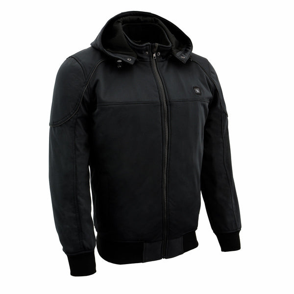 NexGen Heat Men’s Heated – Soft Shell Racing Style  Jacket, 7.4V, 3 Heat Levels, Night Visibility – Cold NXM1761SET