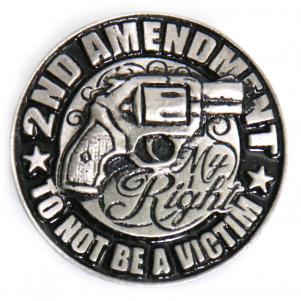 Milwaukee Leather MLP9259 2nd Amendment Not A Victim Pin For Jackets, Vest, Hats and Clothing