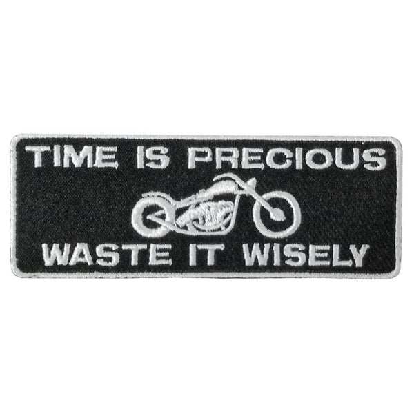 Hot Leathers Time Is Precious 4" X 2" Embroidered Patch PPW1144