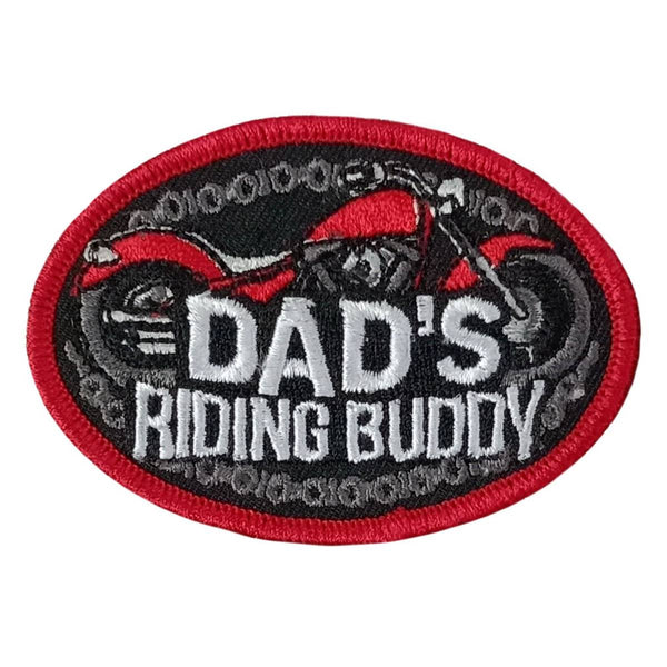 Hot Leathers Dads Riding Buddy 3" X 2" Embroidered Patch PPW1162