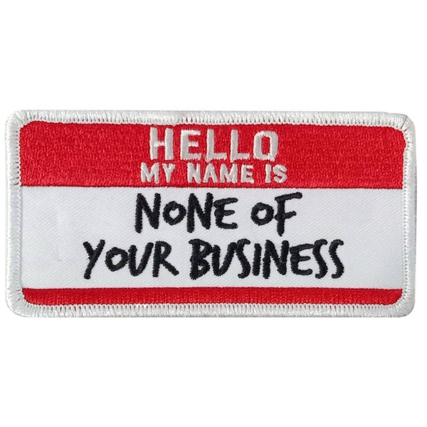 Hot Leathers My Name Is 4" X 2" Embroidered Patch PPW1188