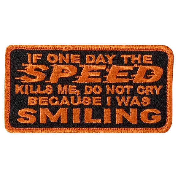 Hot Leathers Speed Kills Me 4" X 2" Embroidered Patch PPW1204
