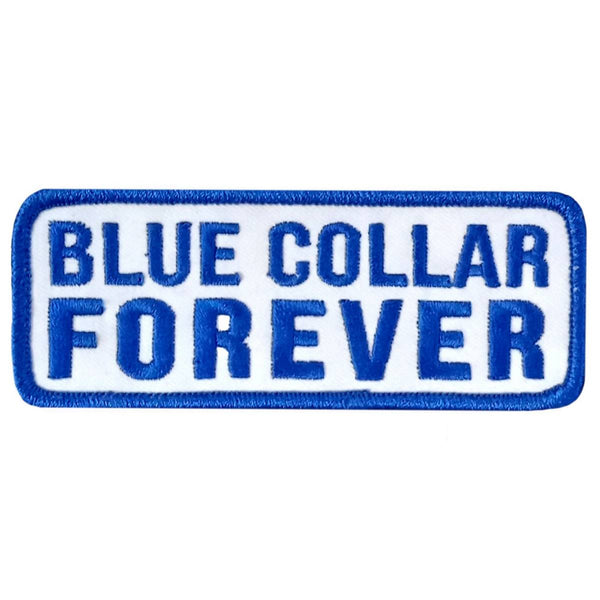 Hot Leathers Blue Collar 4" X 1.5" Embroidered Patch PPW1218