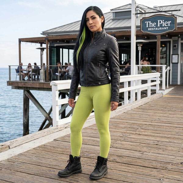 Milwaukee Leather SFL2800 Women's Racer Black Stand Up Collar Motorcycle Fashion Leather Jacket