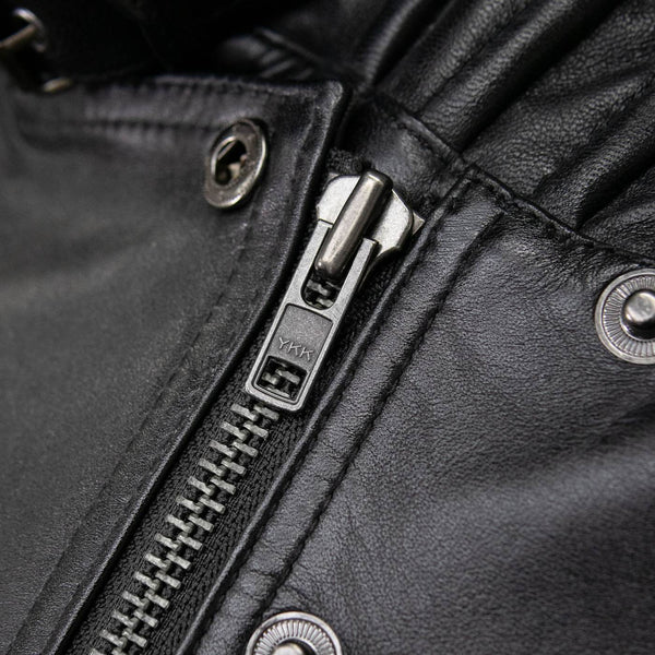 Milwaukee Leather Women's Velvet Vixen Black Naked Lambskin Moto Jacket - SFL2802