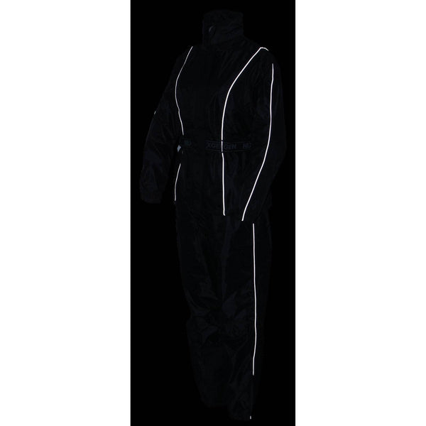 NexGen SH2215L Women's Lightweight Oxford Nylon Black Water Resistant Rain Suit