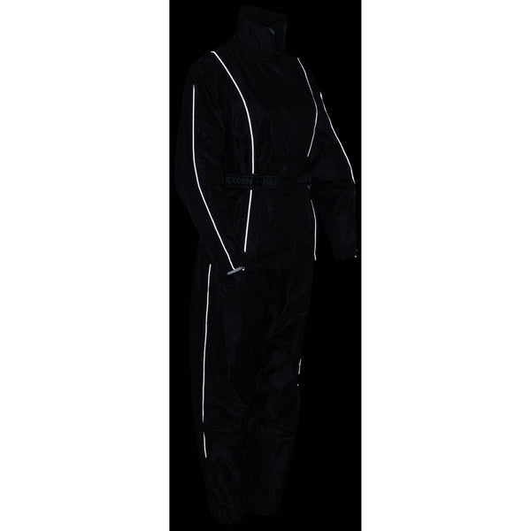 NexGen SH2215L Women's Lightweight Oxford Nylon Black Water Resistant Rain Suit