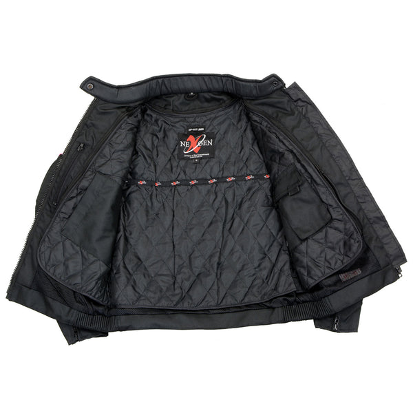 Milwaukee Leather SH2261 Women's Black Textile Lightweight Motorcycle Jacket with Reflective Piping