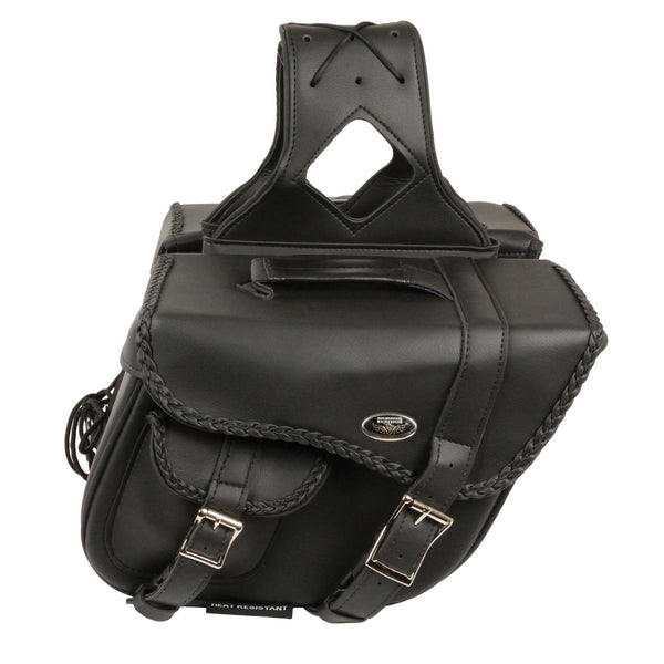 Milwaukee Performance SH66501ZB Black Medium Braided Zip Off PVC Throw Over Saddlebags