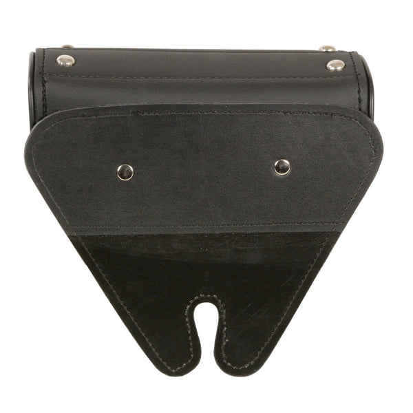 Milwaukee Leather Performance SH67103 Black Small Single Pocket Studded Windshield Mount Bag with Turn Clasp