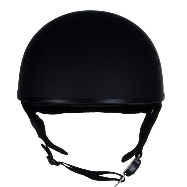 Hot Leathers HLT68 Type-1 Flat Black Flames Motorcycle DOT Approved Skull Cap Half Helmet