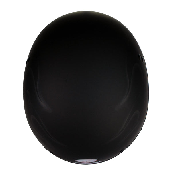 Hot Leathers HLT68 Type-1 Flat Black Flames Motorcycle DOT Approved Skull Cap Half Helmet