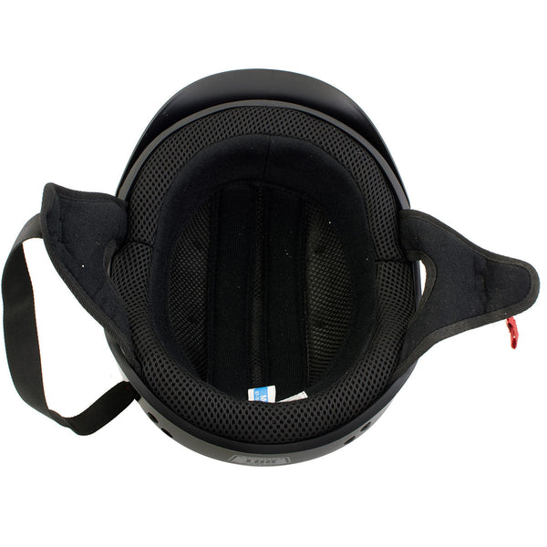 Hot Leathers HLT70 Stealth Glossy Black Motorcycle DOT Skull Cap Classic Half Helmet