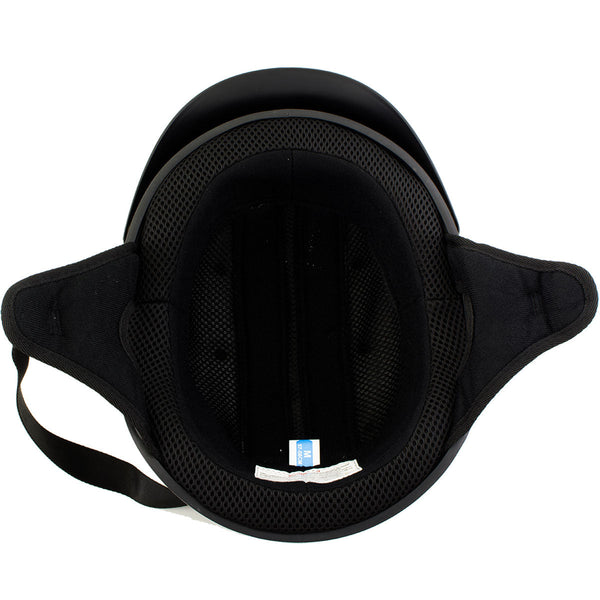 Hot Leathers HLT70 Stealth Flat Matte Black Motorcycle DOT Skull Cap Classic Half Helmet