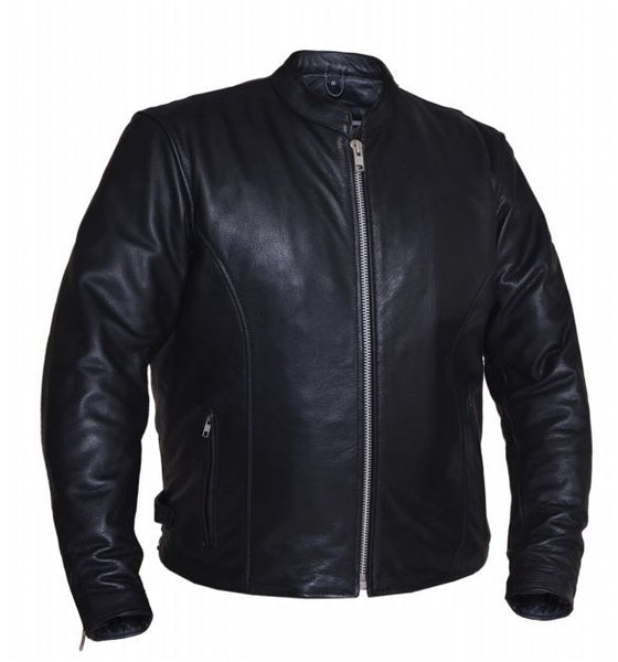 Mens PREMIUM Scooter Leather Jacket