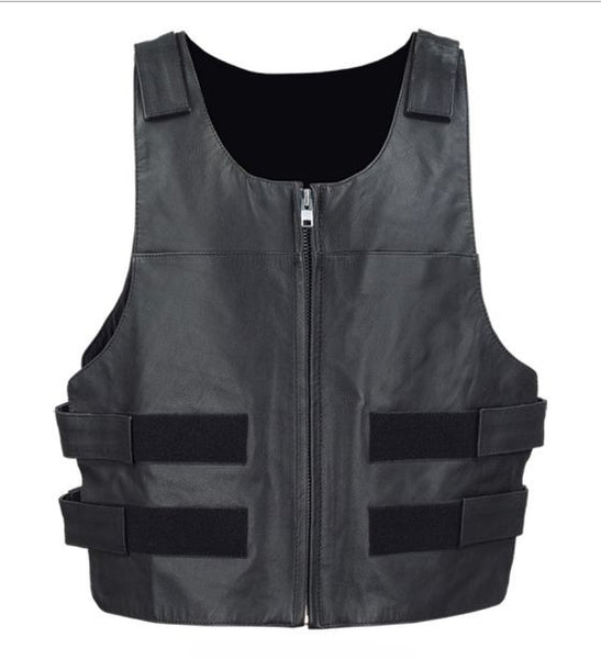 PREMIUM Tactical Style Ladies Zippered Leather Club Vests