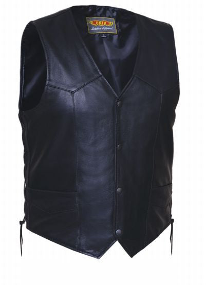 Mens TALL Traditional Premium Snap Vest With Laces