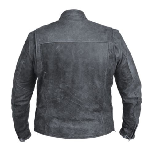 Mens TOMBSTONE Grey Jacket Premium Leather