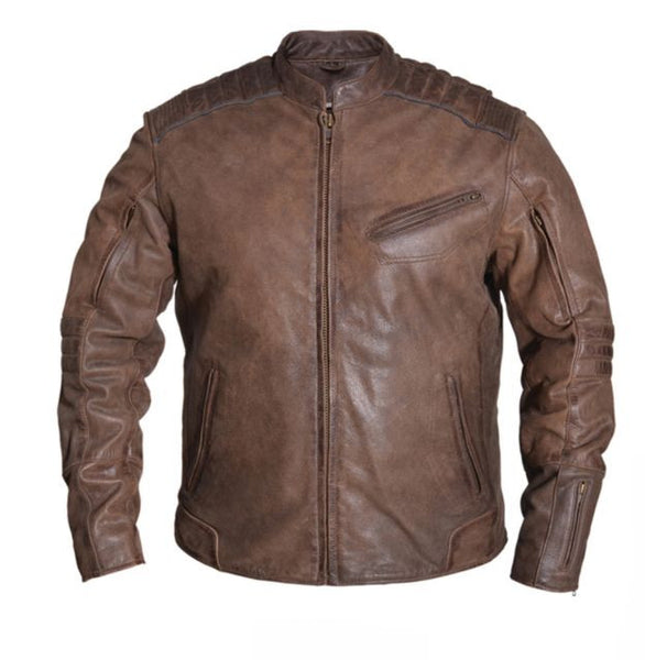 Mens Leather Jacket - Brown