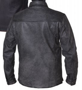 Mens NEVADA BROWN Lightweight Leather Shirt