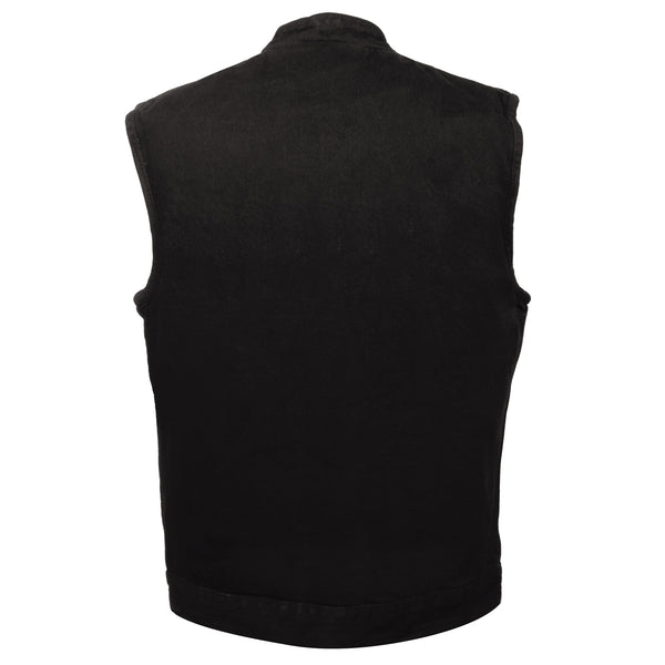 Men’s Snap Front Denim Club Vest w/ Gun Pocket