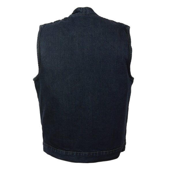 Men’s Snap Front Denim Club Vest w/ Gun Pocket